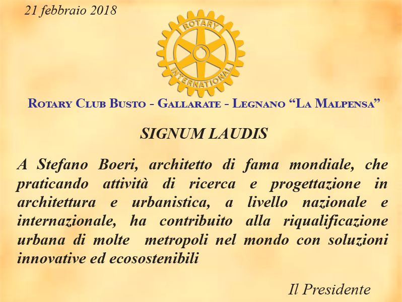 Stefano Boeri – 21 febbraio 2018