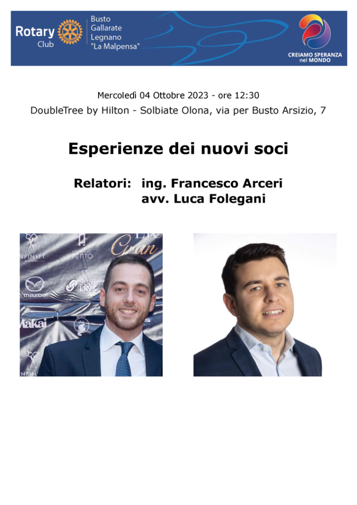 Arceri e Folegani - Esperienze dei nuovi soci - 04 10 2023