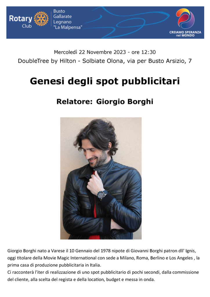 Borghi - Genesi degli spot pubblicitari - 22 11 2023